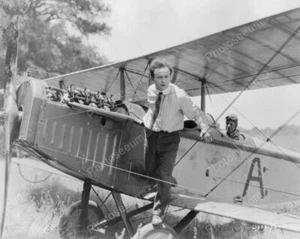 Houdini Stands On Airplane! 1900s 8x10 Reprint Of Old Photo - Picture 1 of 1