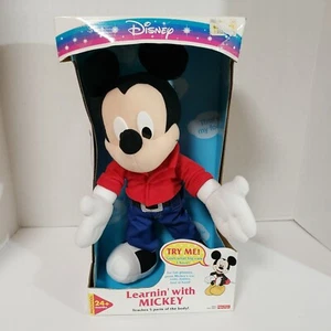 Vintage Fisher Price Disney Learnin' With Mickey 13 Zoll sprechendes Plüsch Lernen neu aus altem Lagerbestand 1998 - Bild 1 von 8