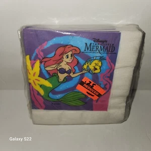 Disneys The Little Mermaid Beverage Napkins 20 Pack Beach Products Free Shipping - Picture 1 of 2
