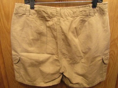 WOMENS MOUNTAIN LAKE CARGO DRAWSTRING 100% COTTON LIGHT BROWN SHORTS SIZE 8   - Image 1 of 3