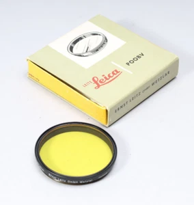 LEICA LEITZ POOBV 48MM YELLOW FILTER FOR TELYT 20CM LENS IN THE BOX CLEAN GLASS - Picture 1 of 6