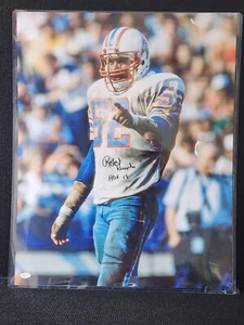 Houston Oilers ROBERT BRAZILE #52 Signed 16X20 Photo Dr Doom HOF 18 Schwartz - Picture 1 of 3