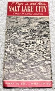 Mapa vintage de 7 viajes dentro y cerca de Salt Lake City - Imagen 1 de 3