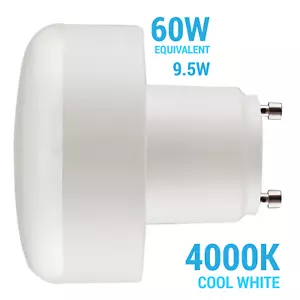 Satco S11541 Squat LED Bulb 120V 9.5W Replaces Spiral 60W GU24 4000K Cool White - Picture 1 of 7