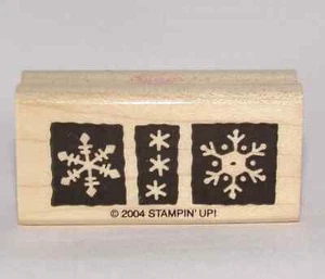 Snowflakes Single Border Rubber Stamp Christmas Holiday by Stampin Up Free Ship - Picture 1 of 4