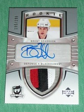 2005-06 The Cup Brent Seabrook Auto 3CLR Patch 195/199 Autograph RC Rookie L@@K