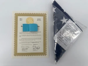 USS Arizona Flag Flown Dec 4 2000 Pearl Harbor Memorial COA Historic USA Flag - Picture 1 of 7