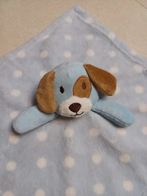Baby Lovey щенок собаки синий белый точек флис соска плюшевая  - Изображение 1 из 4