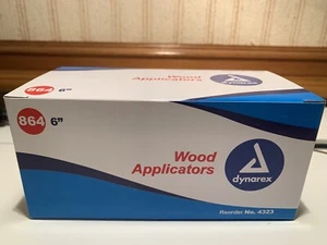 Dynarex 4323 Applicatori in Legno Liscio 6", Confezione da 864, Nuovi - Foto 1 di 5