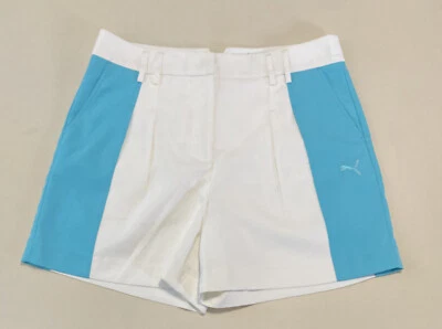 Shorts plissado Puma Sport feminino branco azul tênis golfe tamanho 8 - Imagem 1 de 4