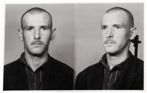 REAL POLICE MUGSHOT crime Yugoslavia 1940's justice social history gay int +9036 - Picture 1 of 2