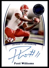 2007 Press Pass Legends Autographs Paul Williams Auto Fresno State Bulldogs #NNO