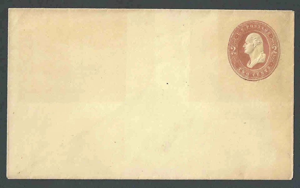 1883 U261 Mint Entire 2c Pale Light Brown Shade Scarce Color Size 8 - Image 1 of 1