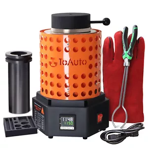 3 kg Elektrischer Goldschmelzofen Metall Kupfer Schmelze Tiegel Barren Form Zange - Bild 1 von 14