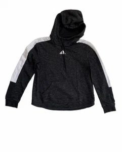 ⭐⭐⭐ ADIDAS HOODIE USED CHARCOAL GRAY & WHITE SIZE S 100% AUTHENTIC ⭐⭐⭐ - Picture 1 of 8