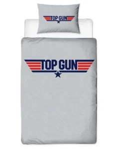 NEW Top Gun Single Duvet Cover and Pillowcase - Reversible - Picture 1 of 4