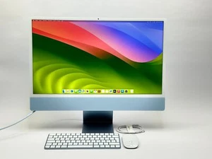 Apple iMac 24" M3 8-Core CPU 10-Core GPU 8 GB RAM 512 GB SSD BLAU 2023 - Picture 1 of 6