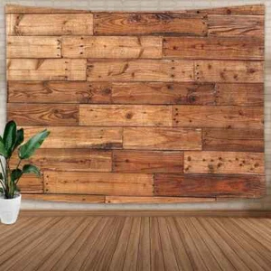 Rustic Farmhouse Wood Colour Extra Large Tapestry Wall Hanging Background Fabric - Picture 1 of 6