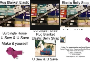 U sew & U Save Surcingle alfombra caballo manta correa elástica para el vientre mantiene la alfombra en su lugar - Imagen 1 de 38
