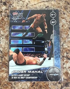 JINDER MAHAL Defeats RANDY ORTON WWE Topps Now 2017 BACKLASH 69cc #99 - Picture 1 of 2