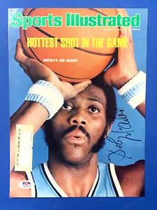 BOB McADOO NBA CHAMP SIGNED MARCH 1976 SPORTS ILLUSTRATED COVER NY KNICKS PSA - Picture 1 of 2