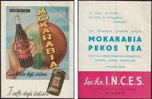 DEPLIANT PUBBLICITA' MOKARABIA BIBITA E CAFFE' DEGLI ITALIANI - Picture 1 of 3