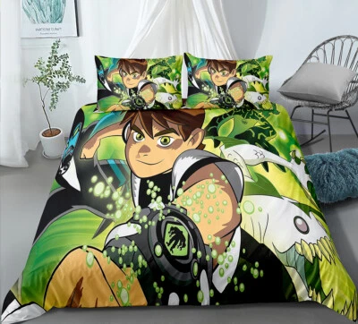 Single King Single Double Queen King Size Bed Quilt Doona Duvet Cover Set Ben 10 - Image 1 of 2