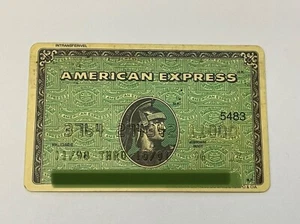 AMERICAN EXPRESS Credit Card from BRAZIL ~ Green ~ Expired in 2001 ~  - Picture 1 of 2