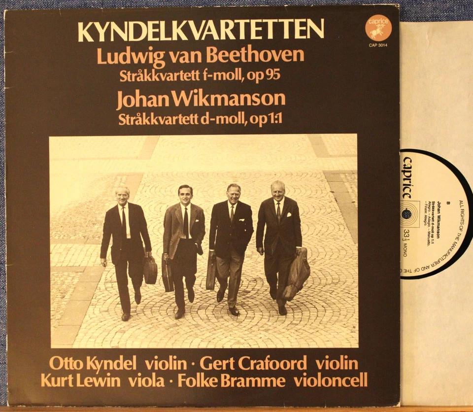 Kyndel SQ. Beethoven (Quartet op. 95)+Wikmanson. Caprice CAP 3014. NM - Image 1 of 1