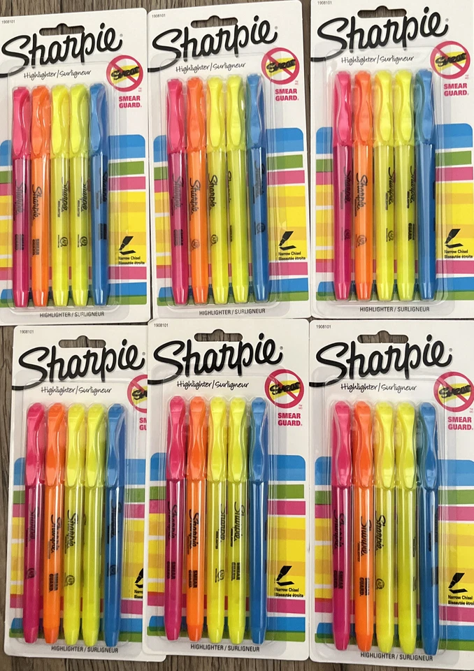 2pk Sharpie Pocket Style Highlighters Narrow Chisel Tip Assorted