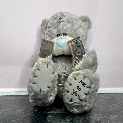 Me to You Tatty Teddy Good Luck Plush Soft Toy - 15cm - Silver Lucky Horseshoe - Image 1 of 4