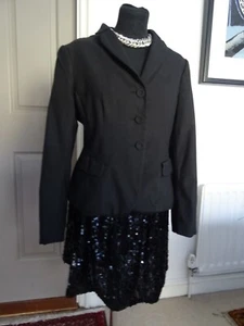 Moschino Cheap & Chic Charcoal Black / Grey Trouser Suit Italian Size 46 UK 14 - Picture 1 of 10