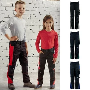 Kids Junior Outdoor Activity Action Workwear Cargo Trousers - Picture 1 of 10