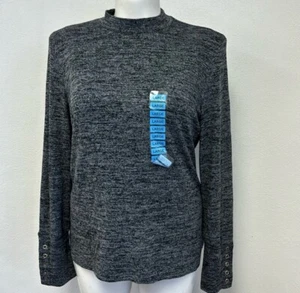 Maglione donna Raffaella manica lunga Hacci top tweed antracite erica taglia large - Foto 1 di 5