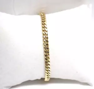 14k Yellow Gold 5mm Cuban Link Bracelet Size 8 6.7 grams - Picture 1 of 13