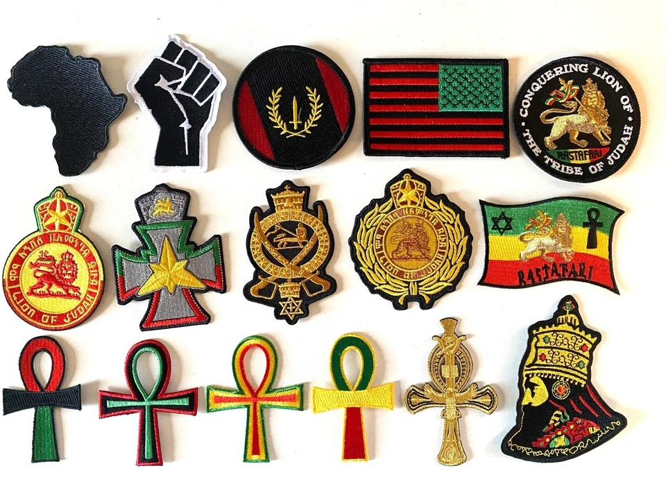16 Pcs Rasta Lion African Embroidered Patches iron-on - Image 1 of 1
