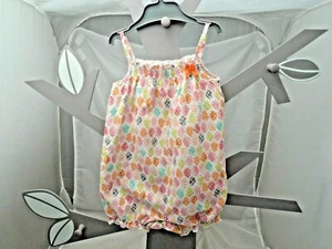 Orchestra Combishort weiß Erdbeermuster mehrfarbig orange Knoten Baby 9 Monate - Bild 1 von 2