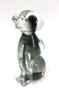 Murano Italy Art Glass Seal Sea Lion Walrus Smokey Gray Figurine Paperweight - Picture 1 of 10