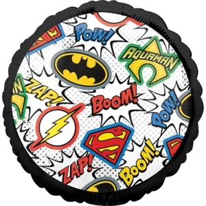 Justice League Party Supplies Round Foil Balloon Aquaman Superman Flash Batman - Picture 1 of 1