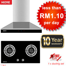 HIONE Hood D7 Range Hood Kitchen Hood+HIONE Hob Spiral Gas Hob Gas Stove Cooker