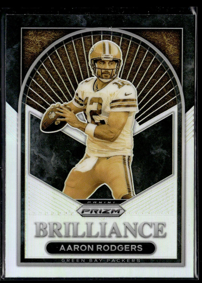 2022 Panini Prizm Aaron Rodgers #B-6 Brilliance Prizm Silver Green Bay Packers - Image 1 of 2