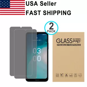 2PK Privacy Tempered Glass Screen Protector For Nokia C100 C110 C200 C210 C300 - Picture 1 of 6