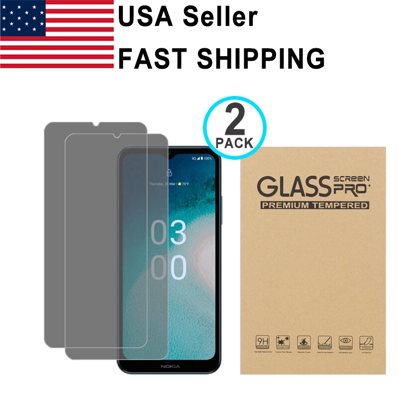 2PK Privacy Tempered Glass Screen Protector For Nokia C100 110 200 210 300 XR21 - Image 1 of 1