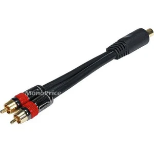 Monoprice 6in RCA Female to 2x RCA Male Digital Coaxial Splitter Adapter - Picture 1 of 8