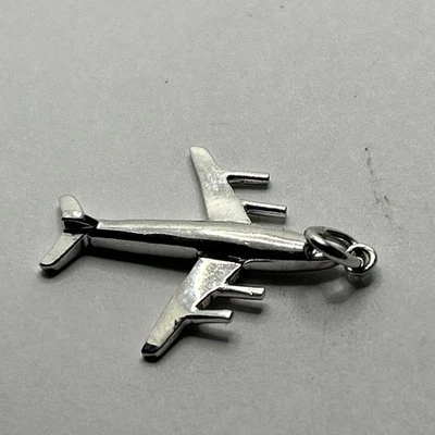 Nuevo Dije de Avión de Plata Esterlina - Dije de Avión Jet - 925 Foto 1 de 4