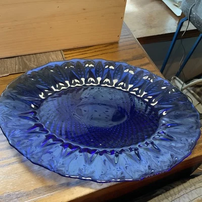 Plato para servir ovalado Avon Royal Sapphire Collection 13,5" azul cobalto Francia Foto 1 de 2