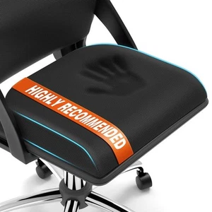 Large Seat Cushion, Soft Foam Cushion for Long Sitting Hours on Large, Black - Picture 1 of 7