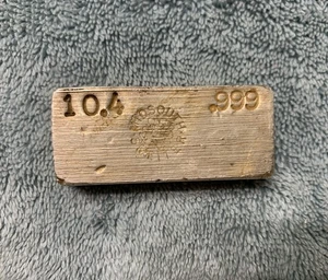 Midsouth Smelter Vintage Old Pour RARE 10.4 OZ .999 Silver Bar - Picture 1 of 5