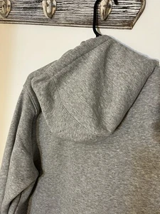 Reebok Gris Sudadera con Capucha Forrada Hombre’s M Mediano Cordón Bolsillo Grande - Imagen 1 de 10