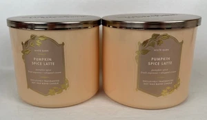 2 Bath & Body Works Pumpkin Spice Latte 3 Wick Large Scented Candles - Picture 1 of 4